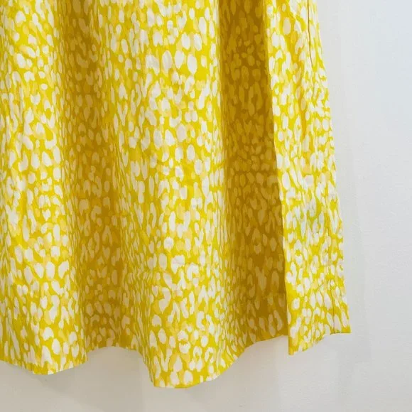 Who What Wear Women's Dress Medium Maxi Long Sleeve Yellow Leopard Print New - Picture 6 of 10